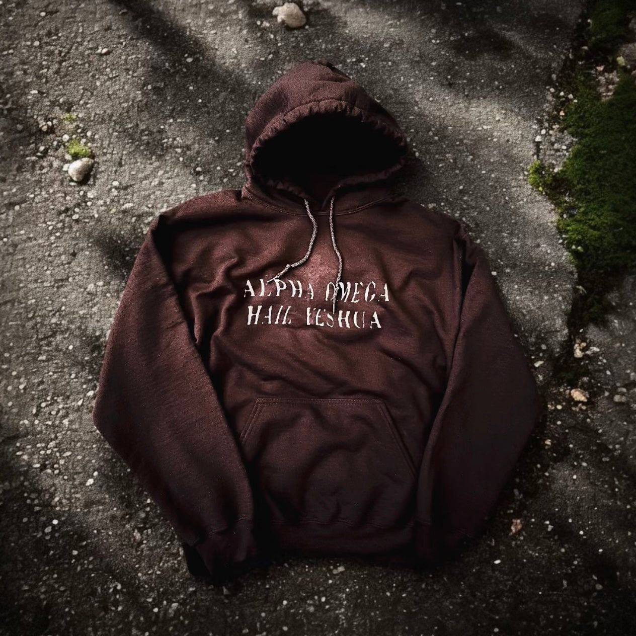 ALPHA OMEGA HOODIE [DARK CHOCOLATE]